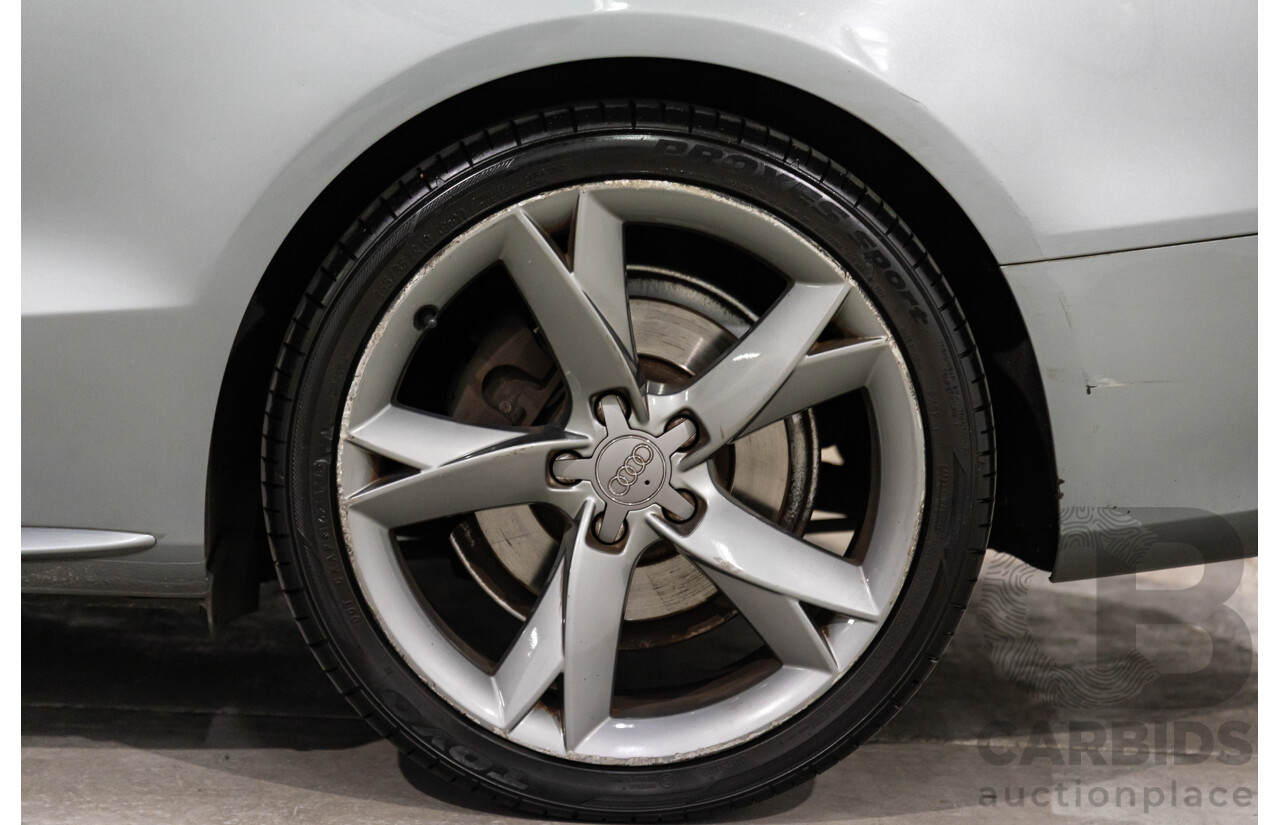 5/2011 Audi A5 3.0 TDI S-Line Quattro 8T MY11 2d Cabriolet Quartz Grey Metallic Turbo Diesel 3.0L