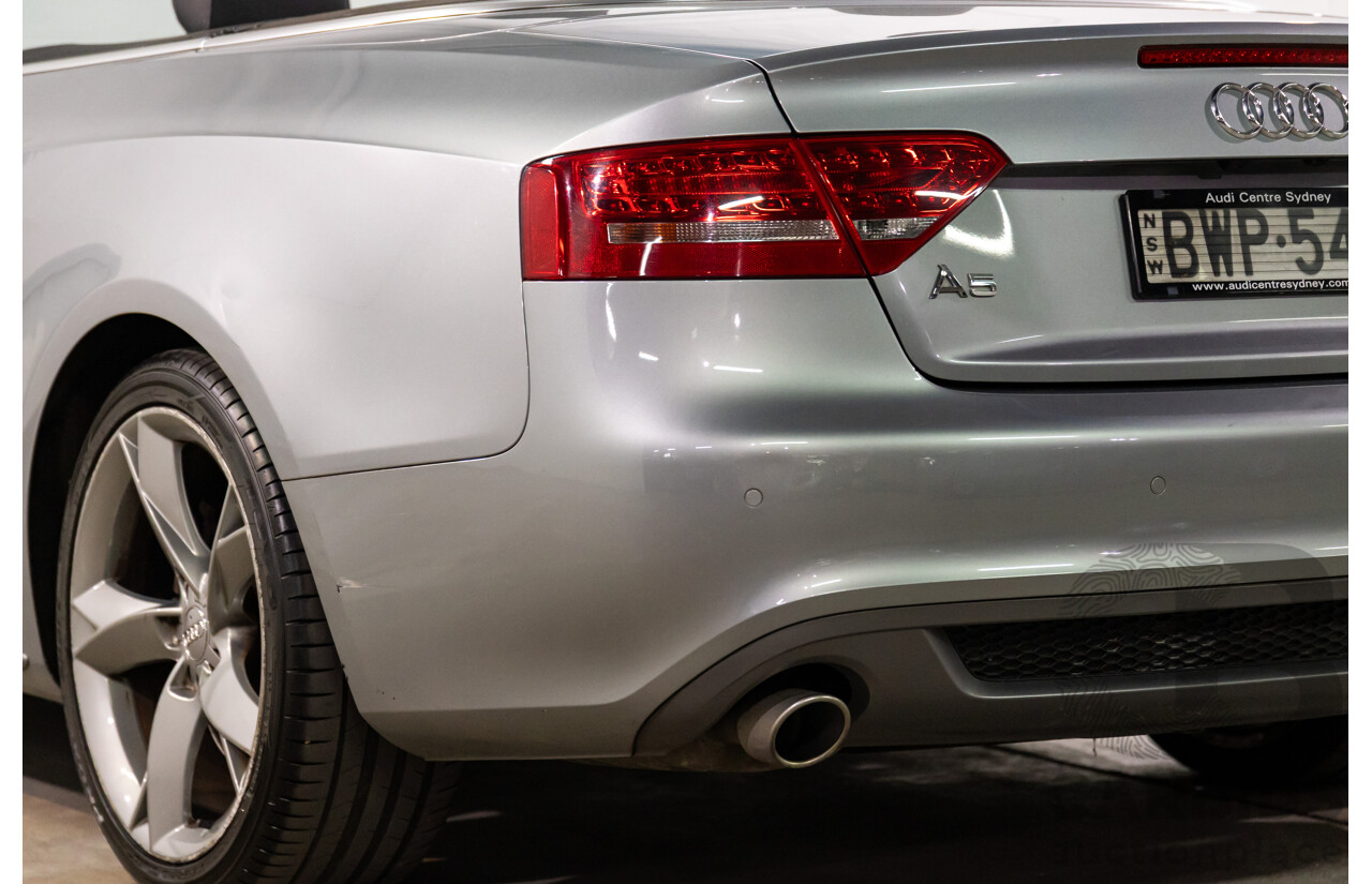 5/2011 Audi A5 3.0 TDI S-Line Quattro 8T MY11 2d Cabriolet Quartz Grey Metallic Turbo Diesel 3.0L