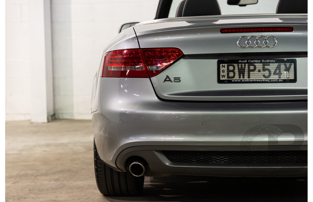 5/2011 Audi A5 3.0 TDI S-Line Quattro 8T MY11 2d Cabriolet Quartz Grey Metallic Turbo Diesel 3.0L