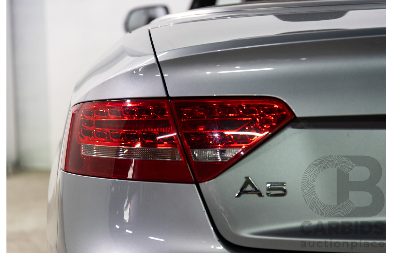 5/2011 Audi A5 3.0 TDI S-Line Quattro 8T MY11 2d Cabriolet Quartz Grey Metallic Turbo Diesel 3.0L