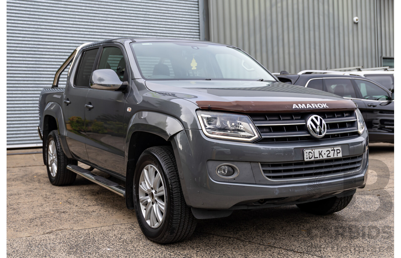 10/2016 Volkswagen Amarok TDI420 Highline (4x4) 2H MY16 Dual Cab Utility Natural Grey Metallic Turbo Diesel 2.0L