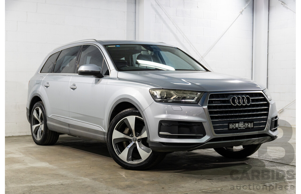 07/2016 Audi Q7 3.0 TDI Quattro (160kW AWD) 4M MY17 4D Wagon Floret Silver Metallic Turbo Diesel V6 3.0L
