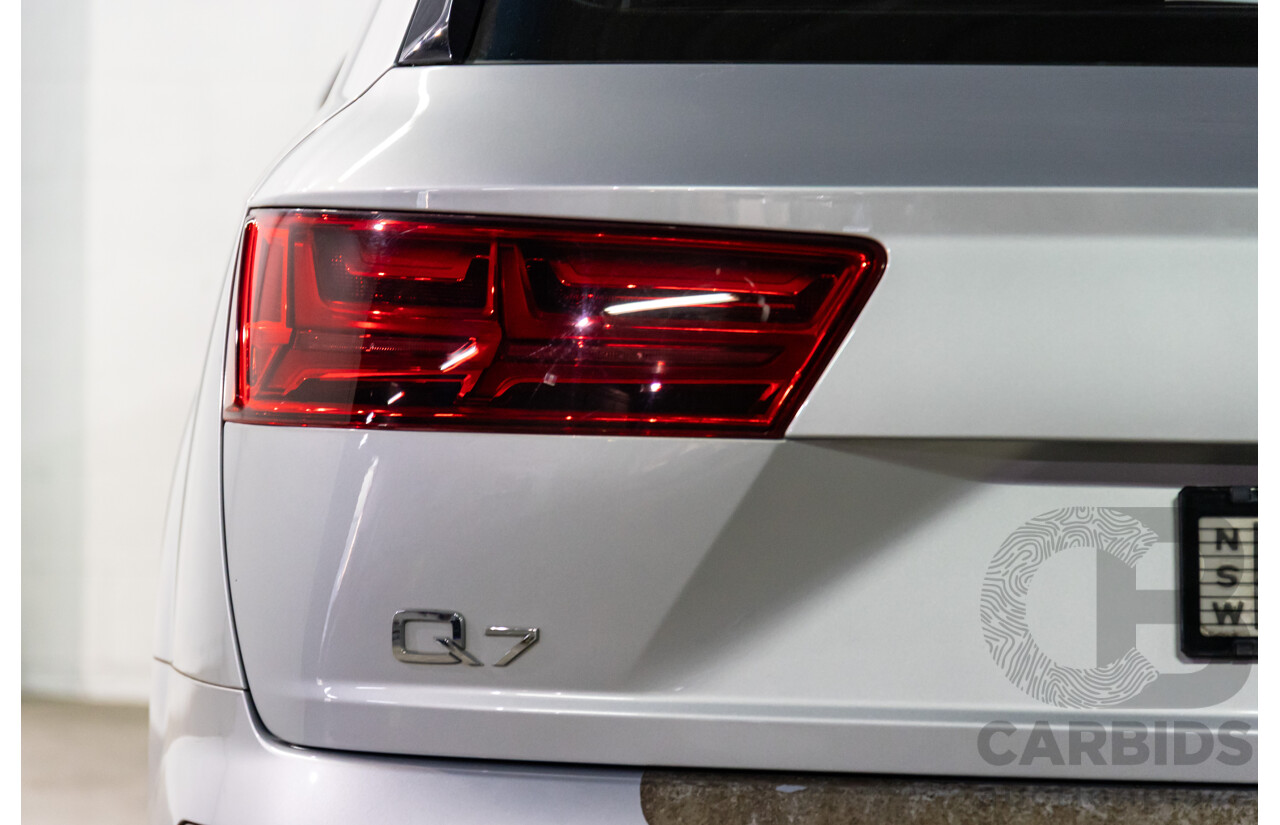 07/2016 Audi Q7 3.0 TDI Quattro (160kW AWD) 4M MY17 4D Wagon Floret Silver Metallic Turbo Diesel V6 3.0L