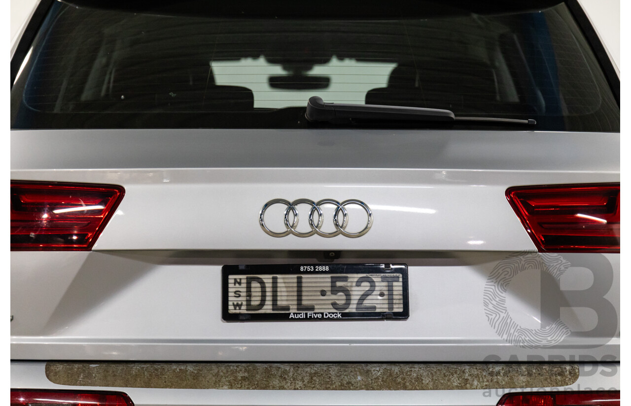 07/2016 Audi Q7 3.0 TDI Quattro (160kW AWD) 4M MY17 4D Wagon Floret Silver Metallic Turbo Diesel V6 3.0L
