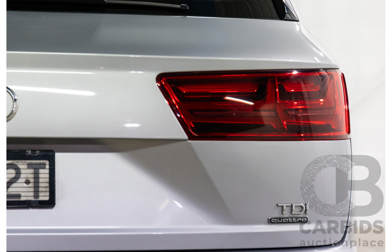 07/2016 Audi Q7 3.0 TDI Quattro (160kW AWD) 4M MY17 4D Wagon Floret Silver Metallic Turbo Diesel V6 3.0L