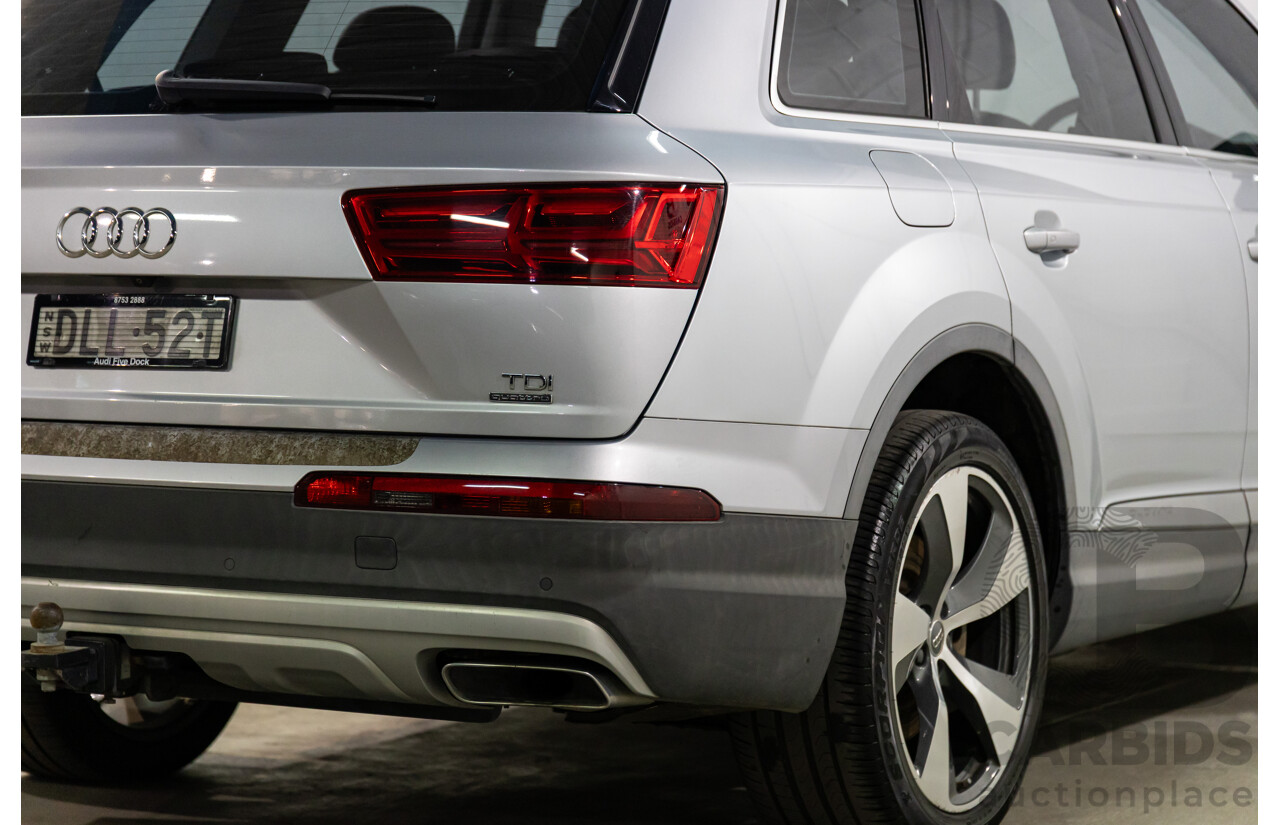07/2016 Audi Q7 3.0 TDI Quattro (160kW AWD) 4M MY17 4D Wagon Floret Silver Metallic Turbo Diesel V6 3.0L