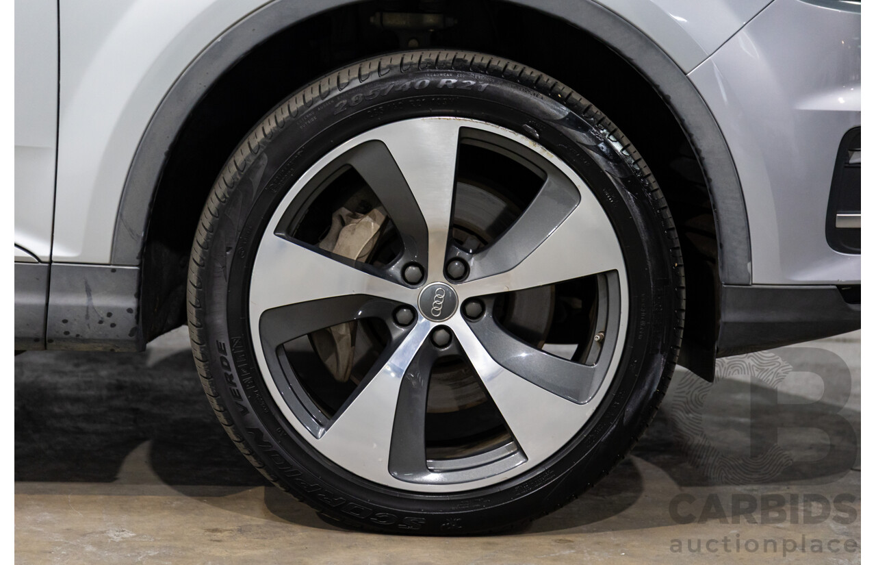 07/2016 Audi Q7 3.0 TDI Quattro (160kW AWD) 4M MY17 4D Wagon Floret Silver Metallic Turbo Diesel V6 3.0L
