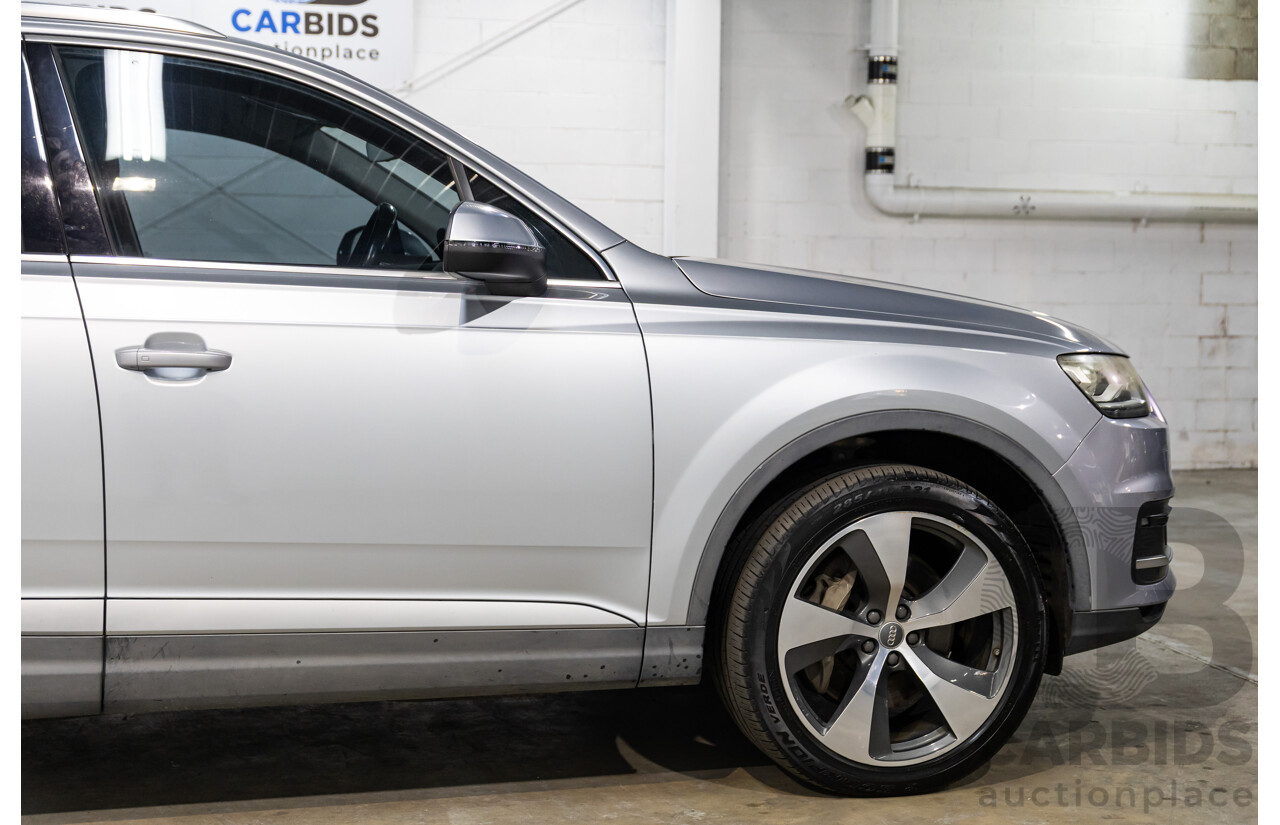 07/2016 Audi Q7 3.0 TDI Quattro (160kW AWD) 4M MY17 4D Wagon Floret Silver Metallic Turbo Diesel V6 3.0L