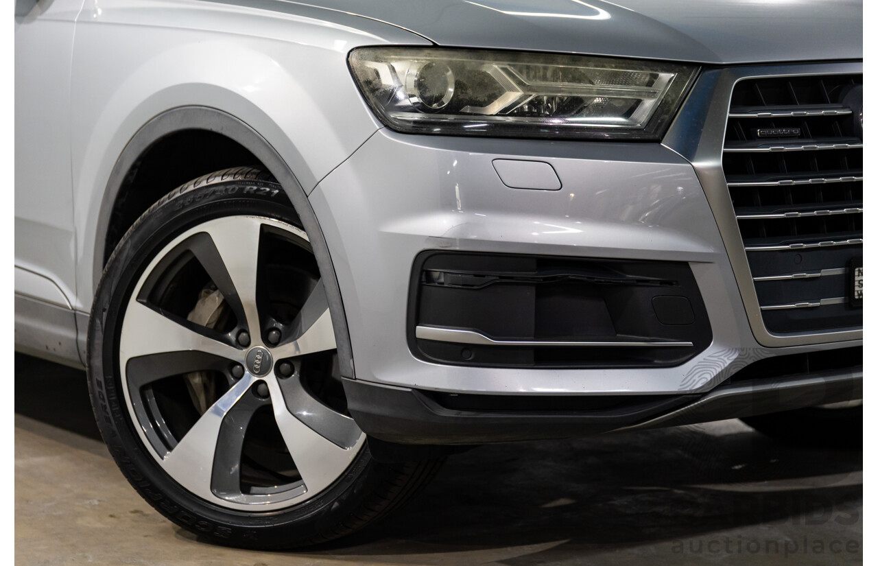 07/2016 Audi Q7 3.0 TDI Quattro (160kW AWD) 4M MY17 4D Wagon Floret Silver Metallic Turbo Diesel V6 3.0L