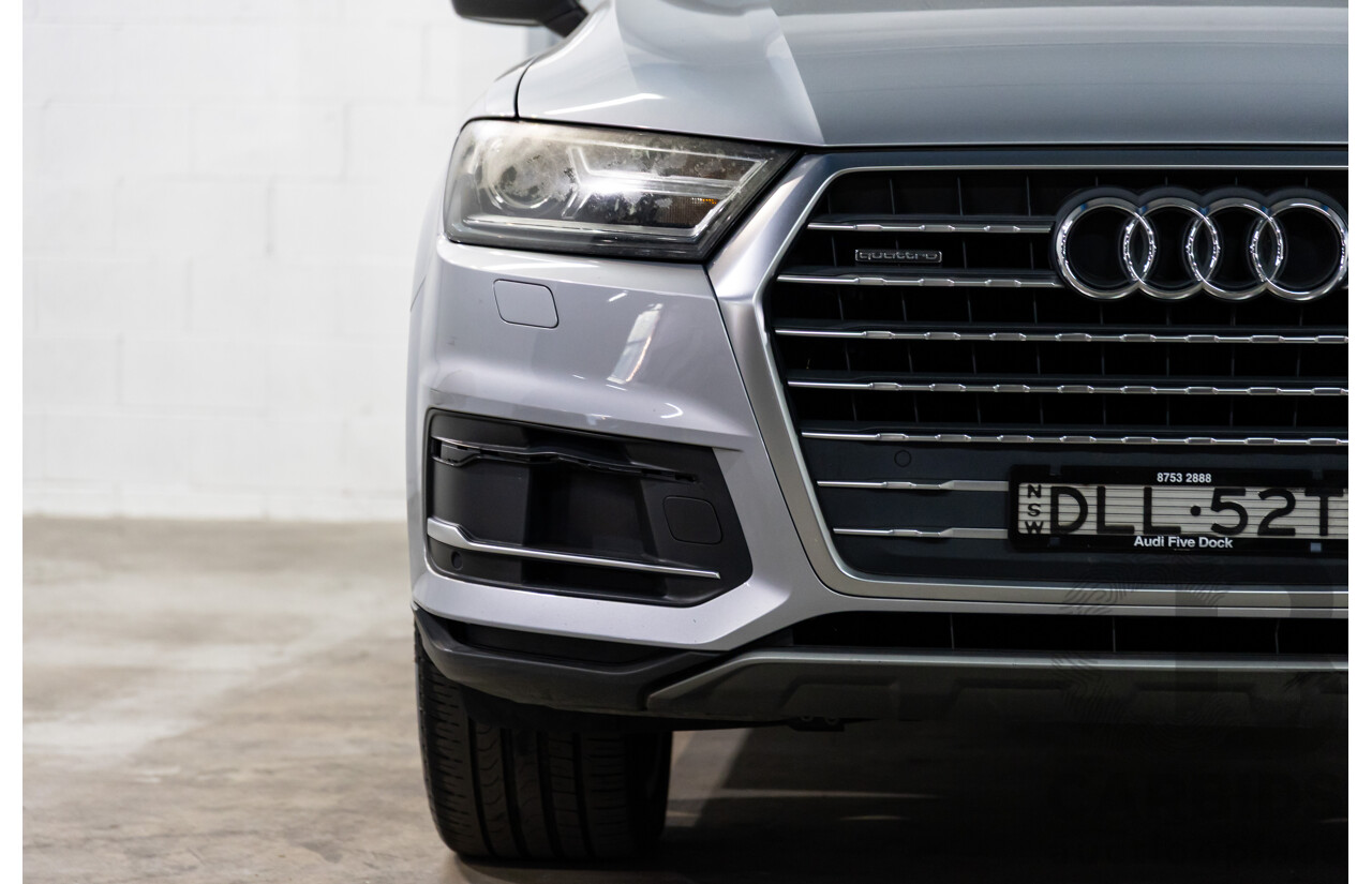07/2016 Audi Q7 3.0 TDI Quattro (160kW AWD) 4M MY17 4D Wagon Floret Silver Metallic Turbo Diesel V6 3.0L