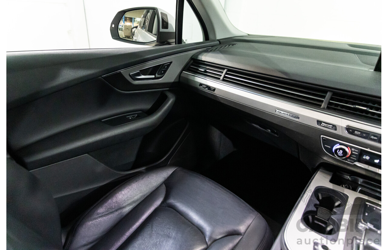 07/2016 Audi Q7 3.0 TDI Quattro (160kW AWD) 4M MY17 4D Wagon Floret Silver Metallic Turbo Diesel V6 3.0L