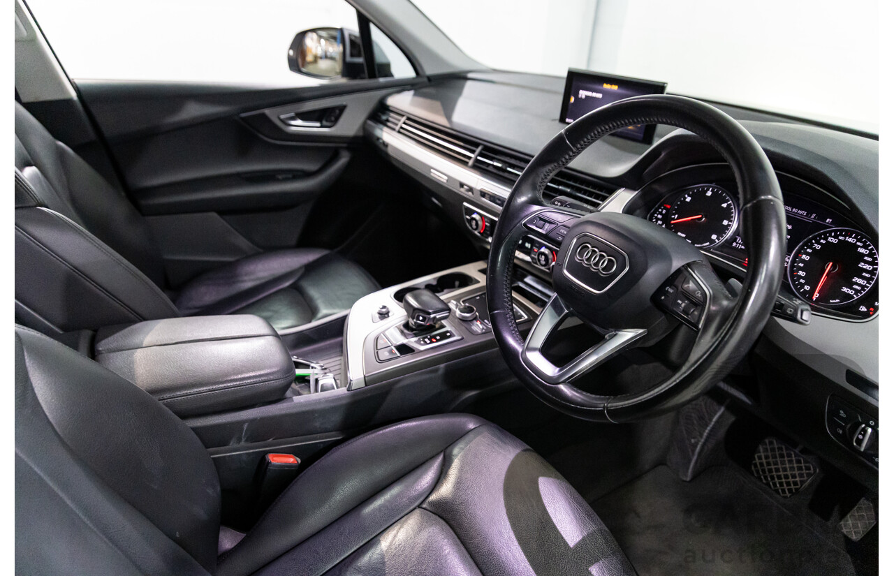 07/2016 Audi Q7 3.0 TDI Quattro (160kW AWD) 4M MY17 4D Wagon Floret Silver Metallic Turbo Diesel V6 3.0L
