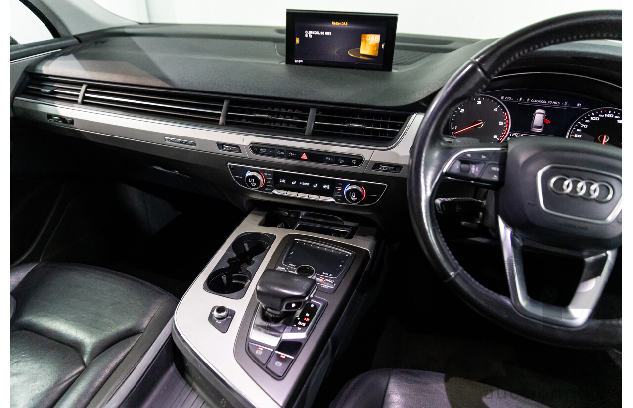 07/2016 Audi Q7 3.0 TDI Quattro (160kW AWD) 4M MY17 4D Wagon Floret Silver Metallic Turbo Diesel V6 3.0L