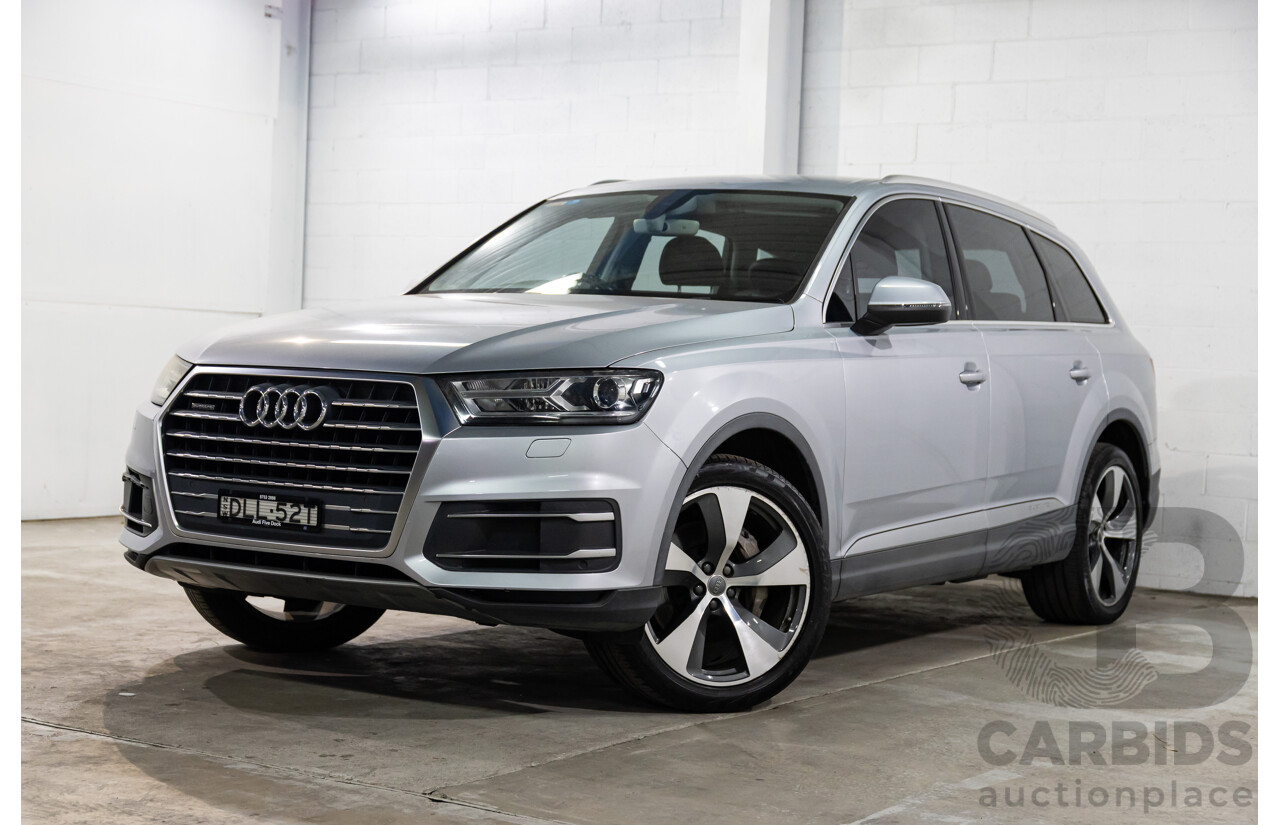 07/2016 Audi Q7 3.0 TDI Quattro (160kW AWD) 4M MY17 4D Wagon Floret Silver Metallic Turbo Diesel V6 3.0L