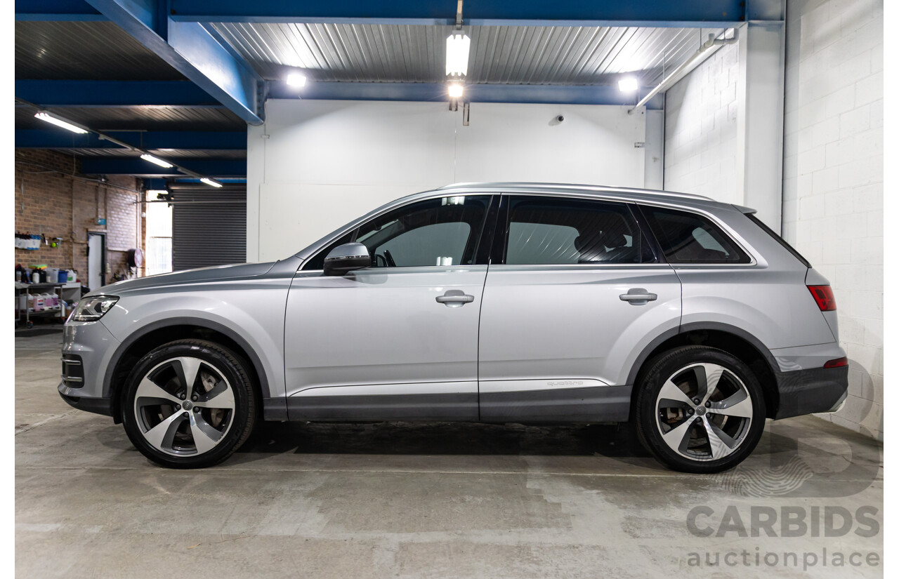 07/2016 Audi Q7 3.0 TDI Quattro (160kW AWD) 4M MY17 4D Wagon Floret Silver Metallic Turbo Diesel V6 3.0L