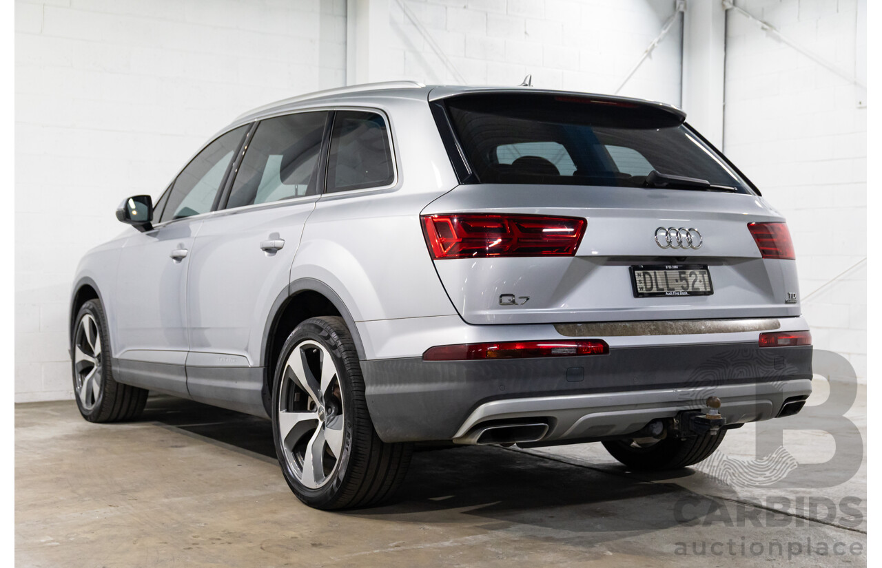 07/2016 Audi Q7 3.0 TDI Quattro (160kW AWD) 4M MY17 4D Wagon Floret Silver Metallic Turbo Diesel V6 3.0L