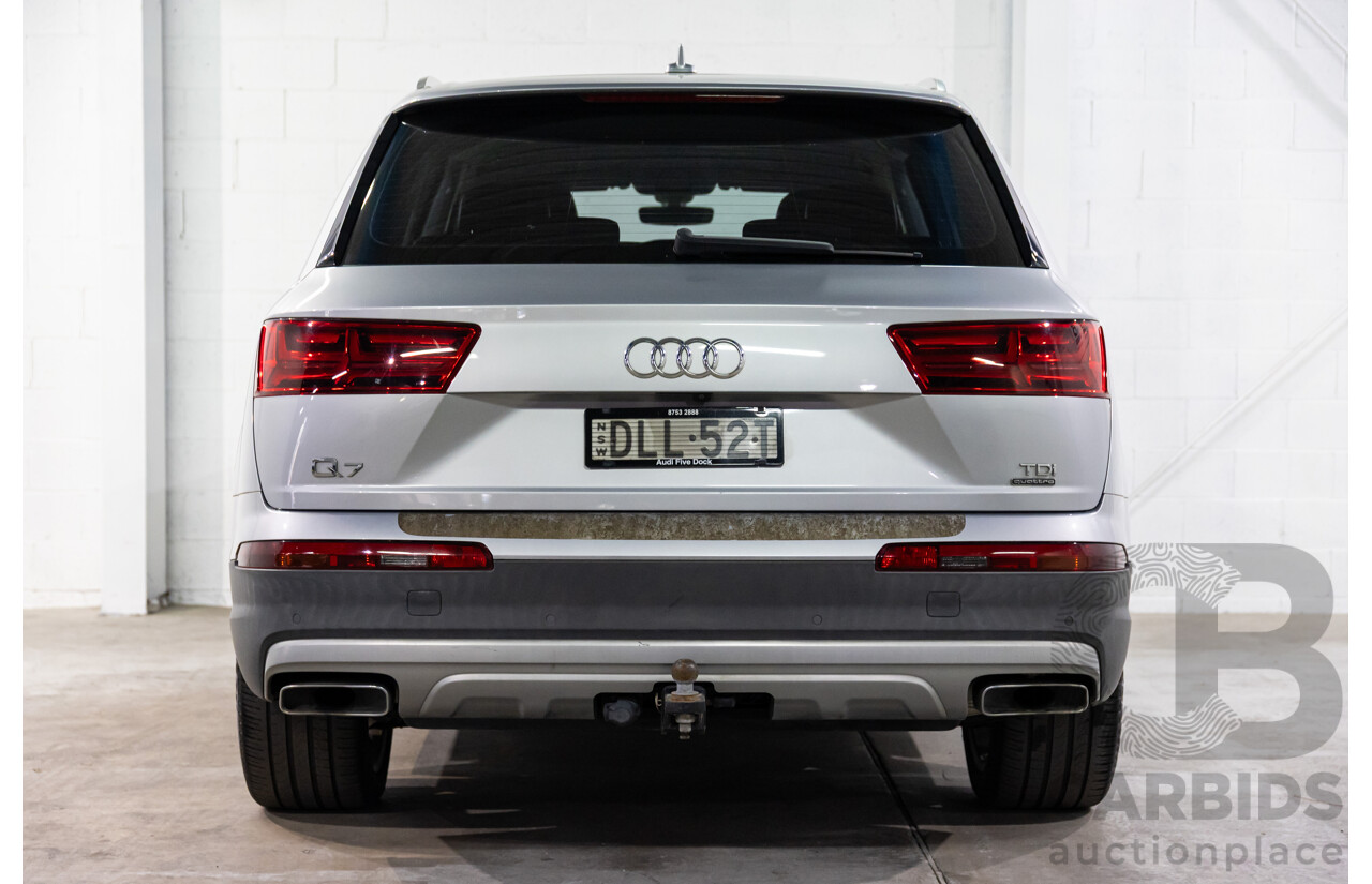 07/2016 Audi Q7 3.0 TDI Quattro (160kW AWD) 4M MY17 4D Wagon Floret Silver Metallic Turbo Diesel V6 3.0L