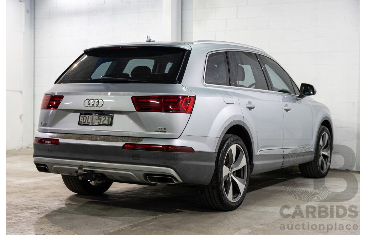 07/2016 Audi Q7 3.0 TDI Quattro (160kW AWD) 4M MY17 4D Wagon Floret Silver Metallic Turbo Diesel V6 3.0L