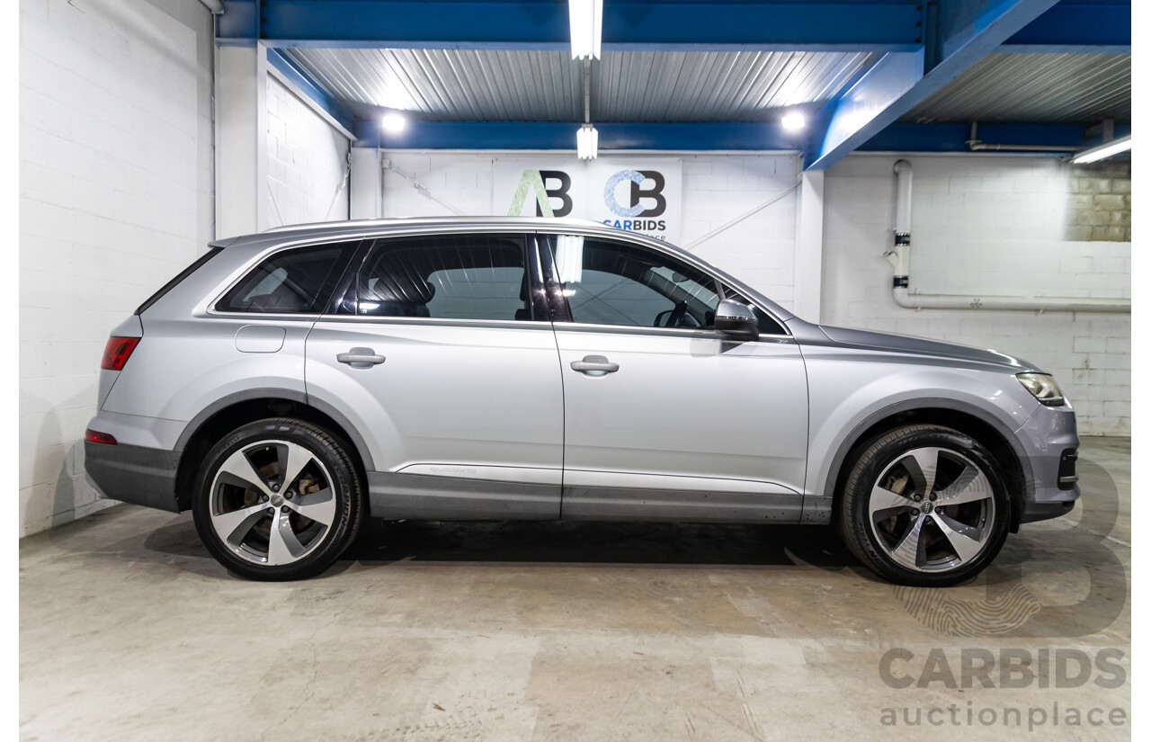 07/2016 Audi Q7 3.0 TDI Quattro (160kW AWD) 4M MY17 4D Wagon Floret Silver Metallic Turbo Diesel V6 3.0L