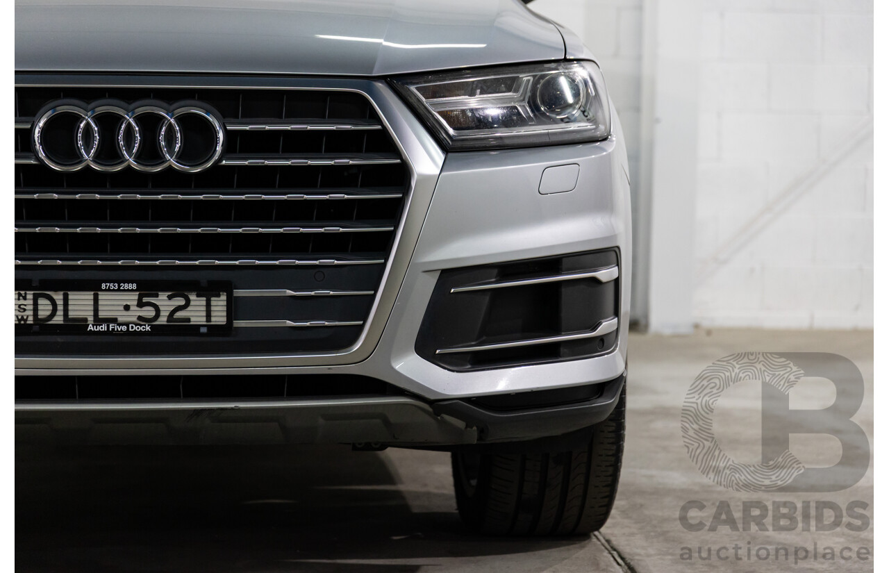 07/2016 Audi Q7 3.0 TDI Quattro (160kW AWD) 4M MY17 4D Wagon Floret Silver Metallic Turbo Diesel V6 3.0L