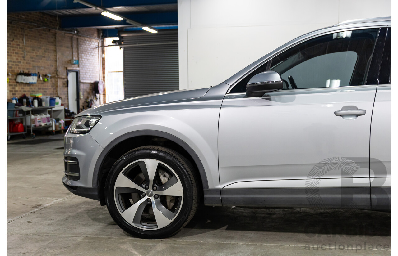 07/2016 Audi Q7 3.0 TDI Quattro (160kW AWD) 4M MY17 4D Wagon Floret Silver Metallic Turbo Diesel V6 3.0L