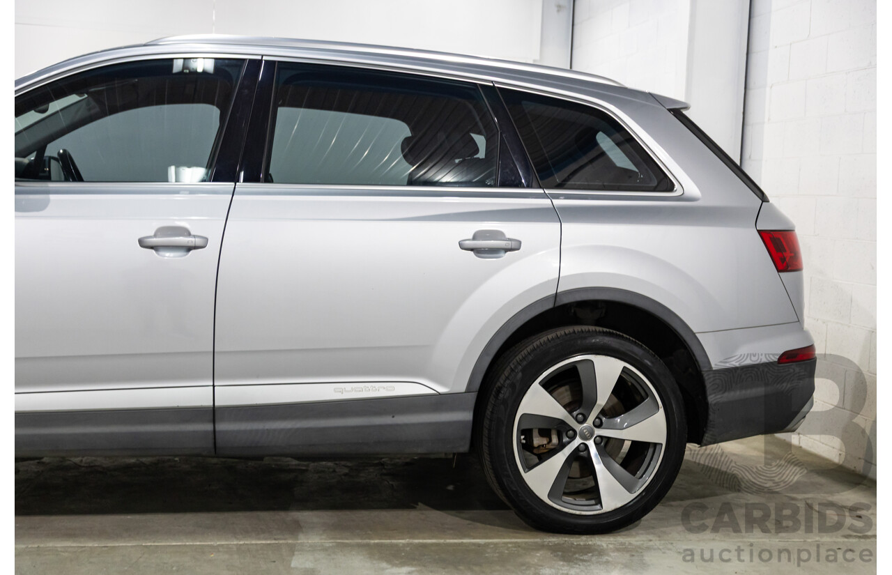 07/2016 Audi Q7 3.0 TDI Quattro (160kW AWD) 4M MY17 4D Wagon Floret Silver Metallic Turbo Diesel V6 3.0L
