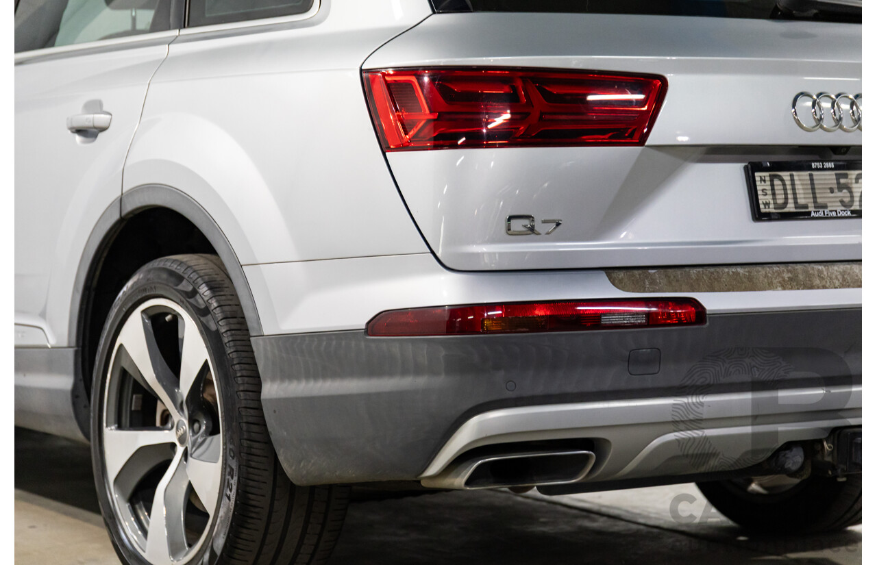 07/2016 Audi Q7 3.0 TDI Quattro (160kW AWD) 4M MY17 4D Wagon Floret Silver Metallic Turbo Diesel V6 3.0L