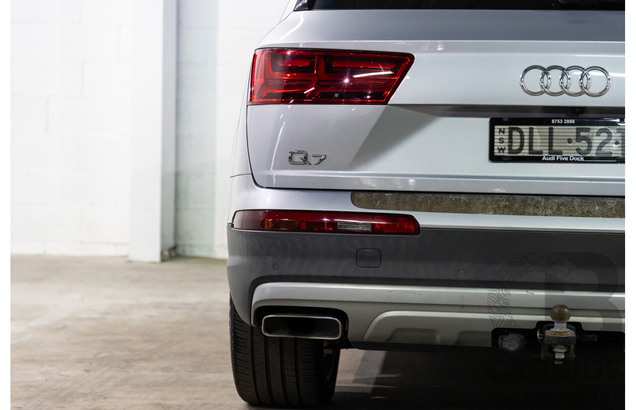 07/2016 Audi Q7 3.0 TDI Quattro (160kW AWD) 4M MY17 4D Wagon Floret Silver Metallic Turbo Diesel V6 3.0L