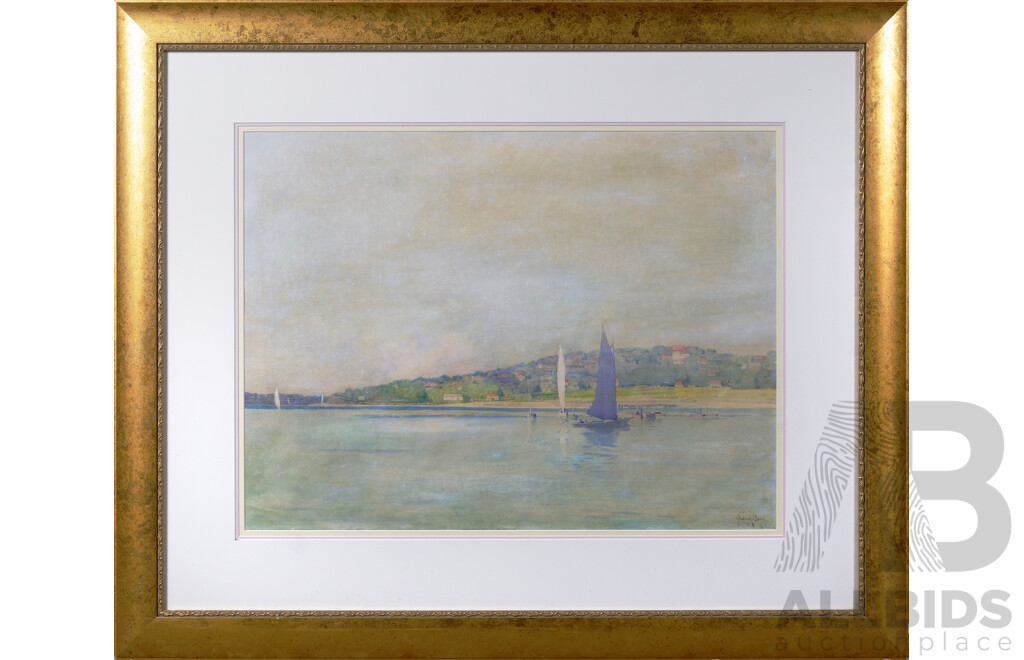 Penleigh Boyd, (19th/20th Centuries, British-Born Australian, 1890-1923), Untitled (Rose Bay - Sydney Harbour) (1914), Watercolour, 79 x 95 cm (frame)