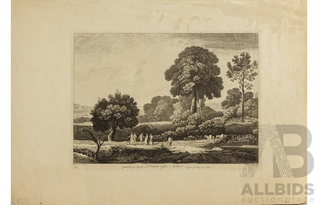 Selection of Approx Fourteen Largely Landscape Reproduction Prints After Original Lithographs, Including Vue De Georges St at Sydney (1968 Print) and More