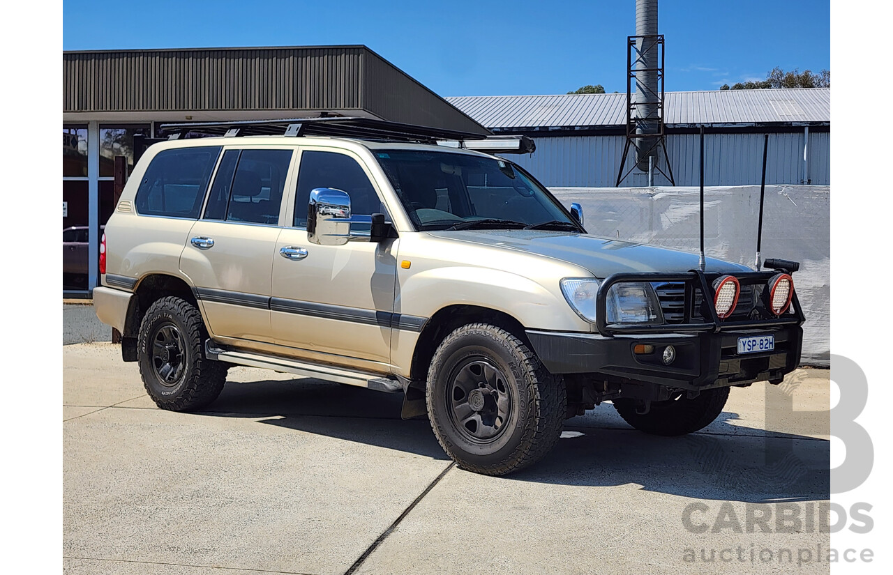 1/2003 Toyota Landcruiser GXL (4x4) UZJ100R 4d Wagon Gold 4.7L
