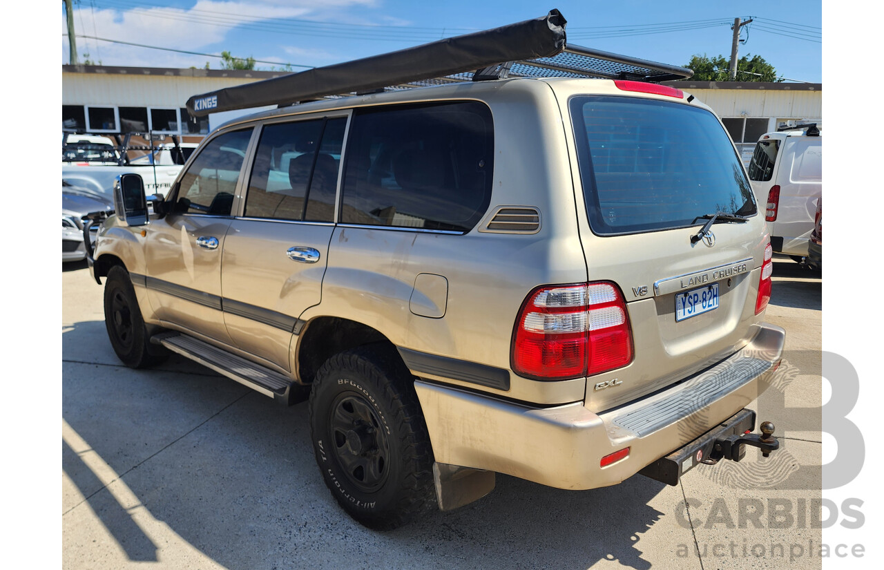 1/2003 Toyota Landcruiser GXL (4x4) UZJ100R 4d Wagon Gold 4.7L