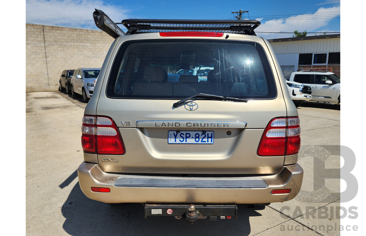 1/2003 Toyota Landcruiser GXL (4x4) UZJ100R 4d Wagon Gold 4.7L