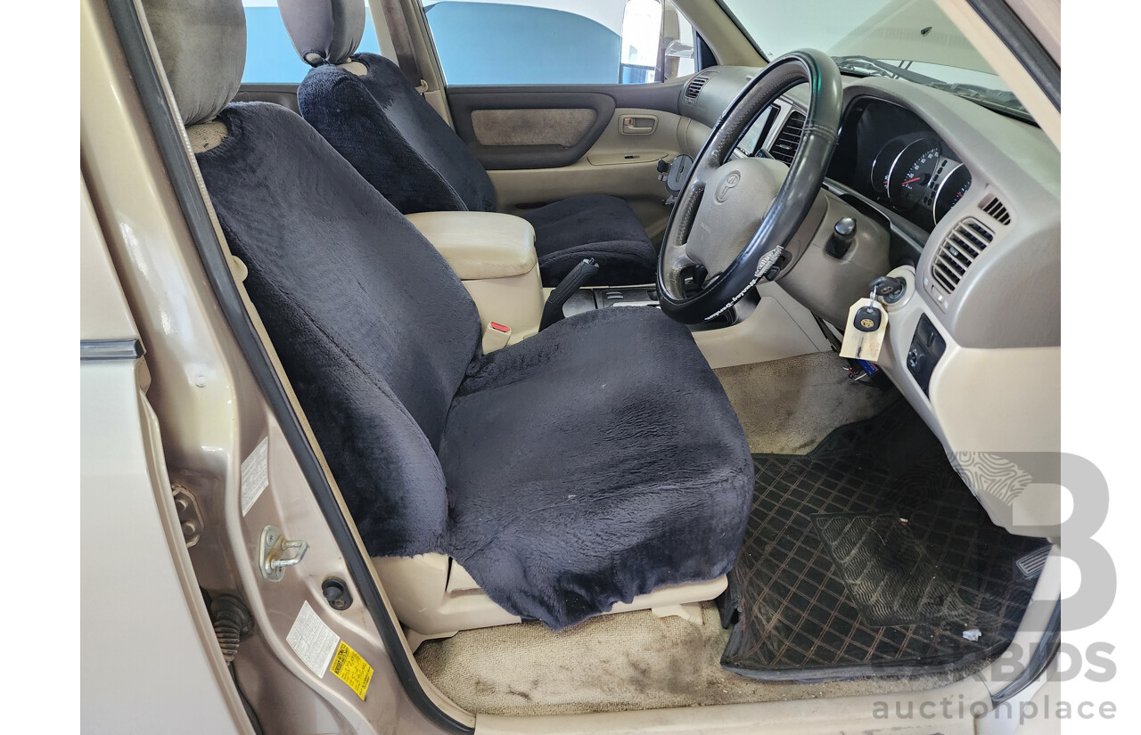 1/2003 Toyota Landcruiser GXL (4x4) UZJ100R 4d Wagon Gold 4.7L