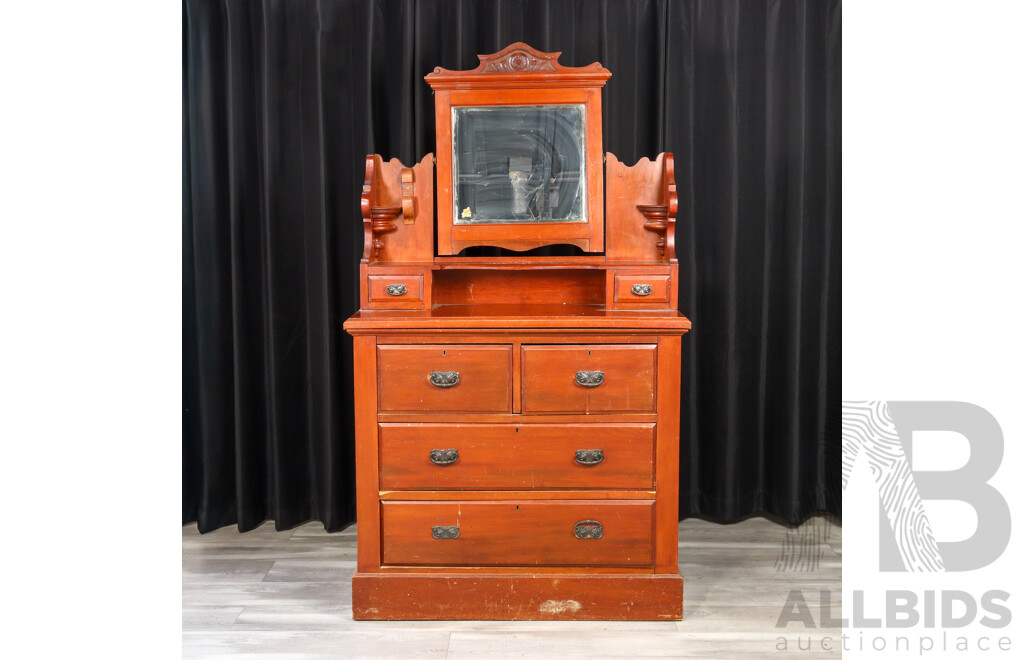 Edwardian Mirrored Back Dressing Chest
