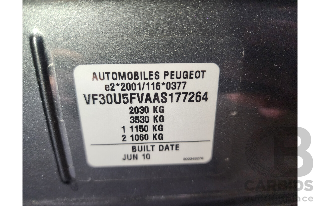 8/2010 Peugeot 3008 XTE 1.6 Turbo  4d Wagon Grey 1.6L