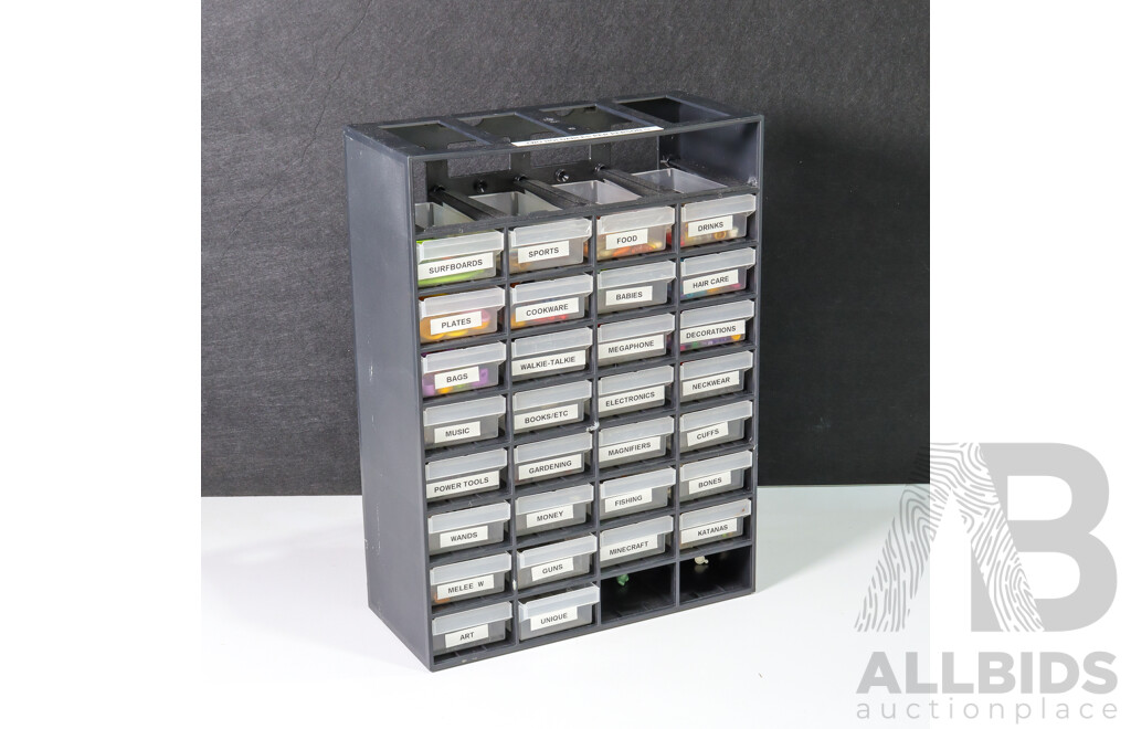 Large Collection of Lego Holdables in Drawer Unit