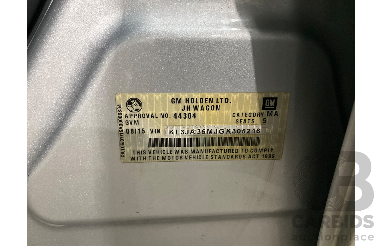 8/2015 Holden Cruze CD JH MY16 4d Sportwagon Nitrate Silver Metallic 1.8L