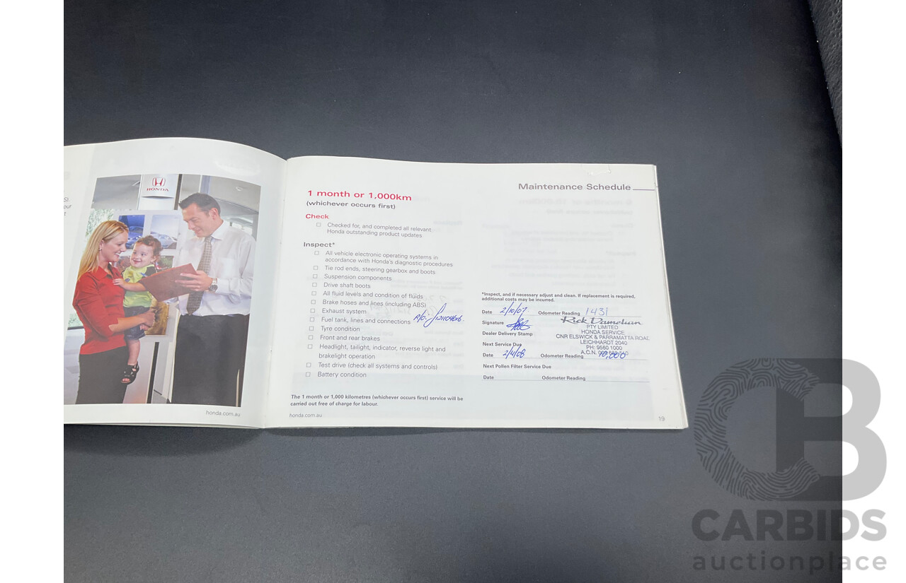 8/2007 Honda CRV (4x4) Sport MY07 4d Wagon Sparkle Grey Pearl 2.4L