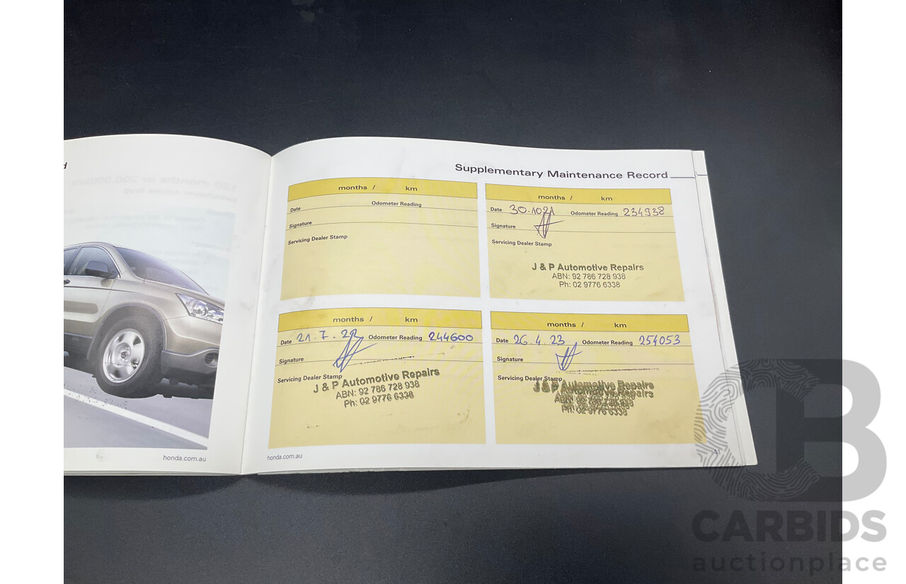 8/2007 Honda CRV (4x4) Sport MY07 4d Wagon Sparkle Grey Pearl 2.4L