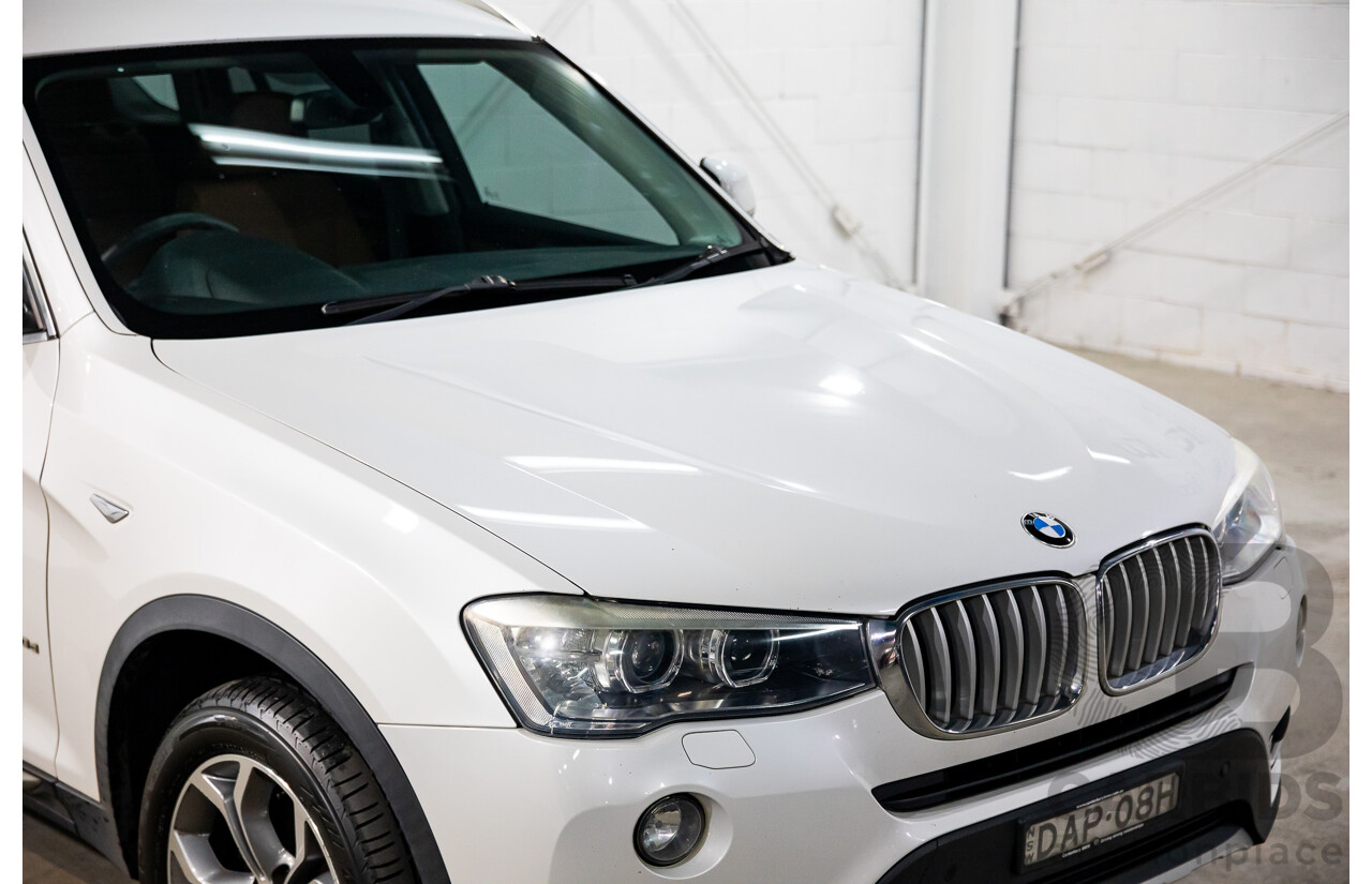 9/2015 BMW X3 xDrive20d xLine F25 MY15 4d Wagon Mineral White Metallic Turbo Diesel 2.0L