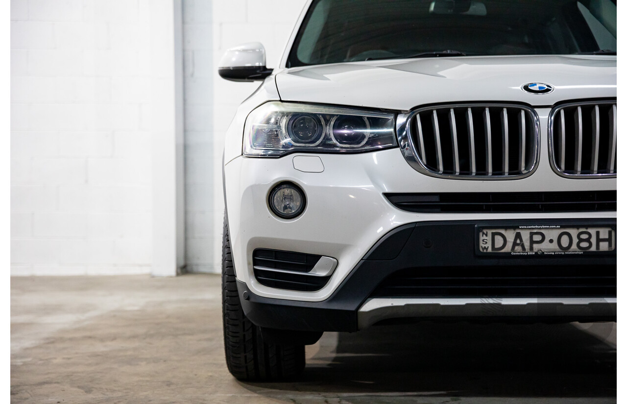 9/2015 BMW X3 xDrive20d xLine F25 MY15 4d Wagon Mineral White Metallic Turbo Diesel 2.0L