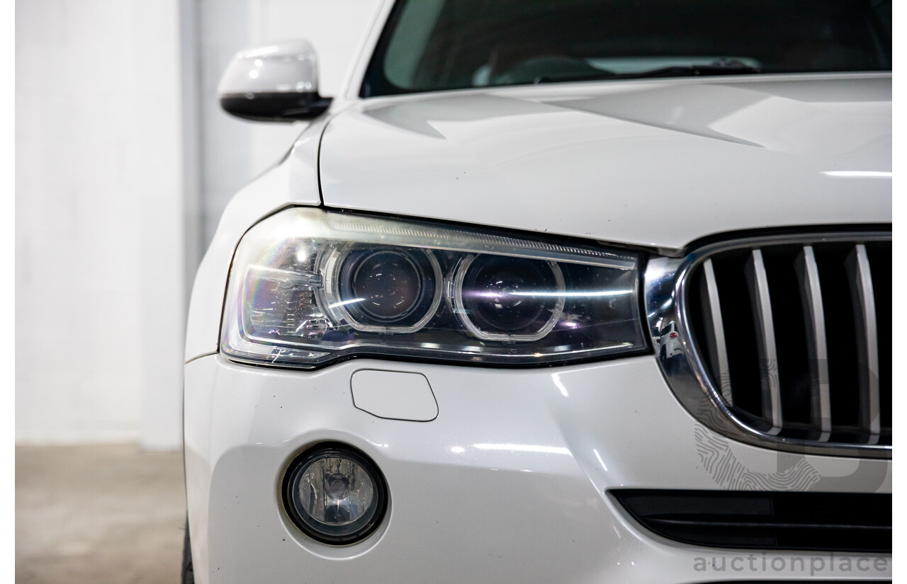 9/2015 BMW X3 xDrive20d xLine F25 MY15 4d Wagon Mineral White Metallic Turbo Diesel 2.0L