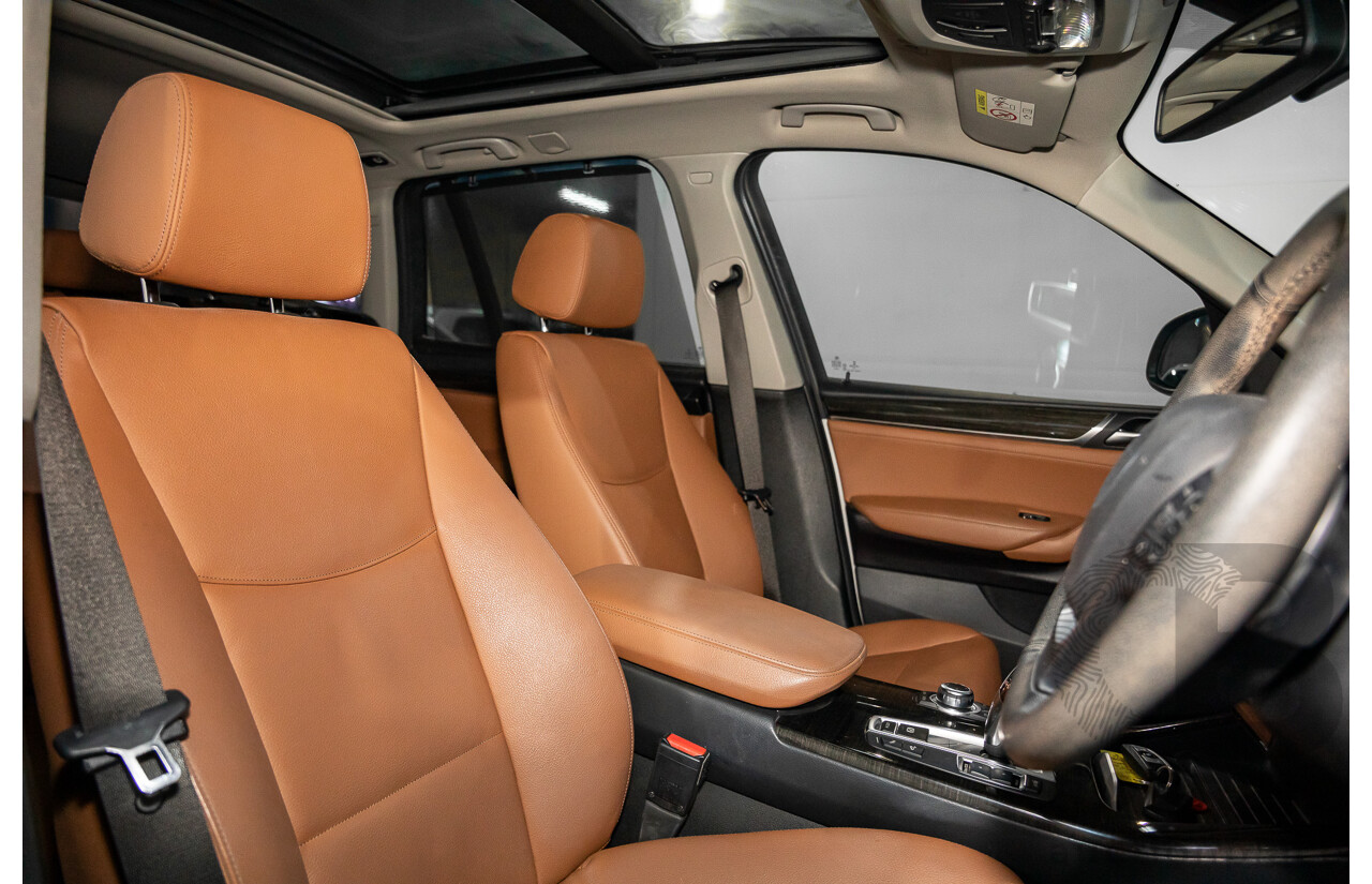 9/2015 BMW X3 xDrive20d xLine F25 MY15 4d Wagon Mineral White Metallic Turbo Diesel 2.0L