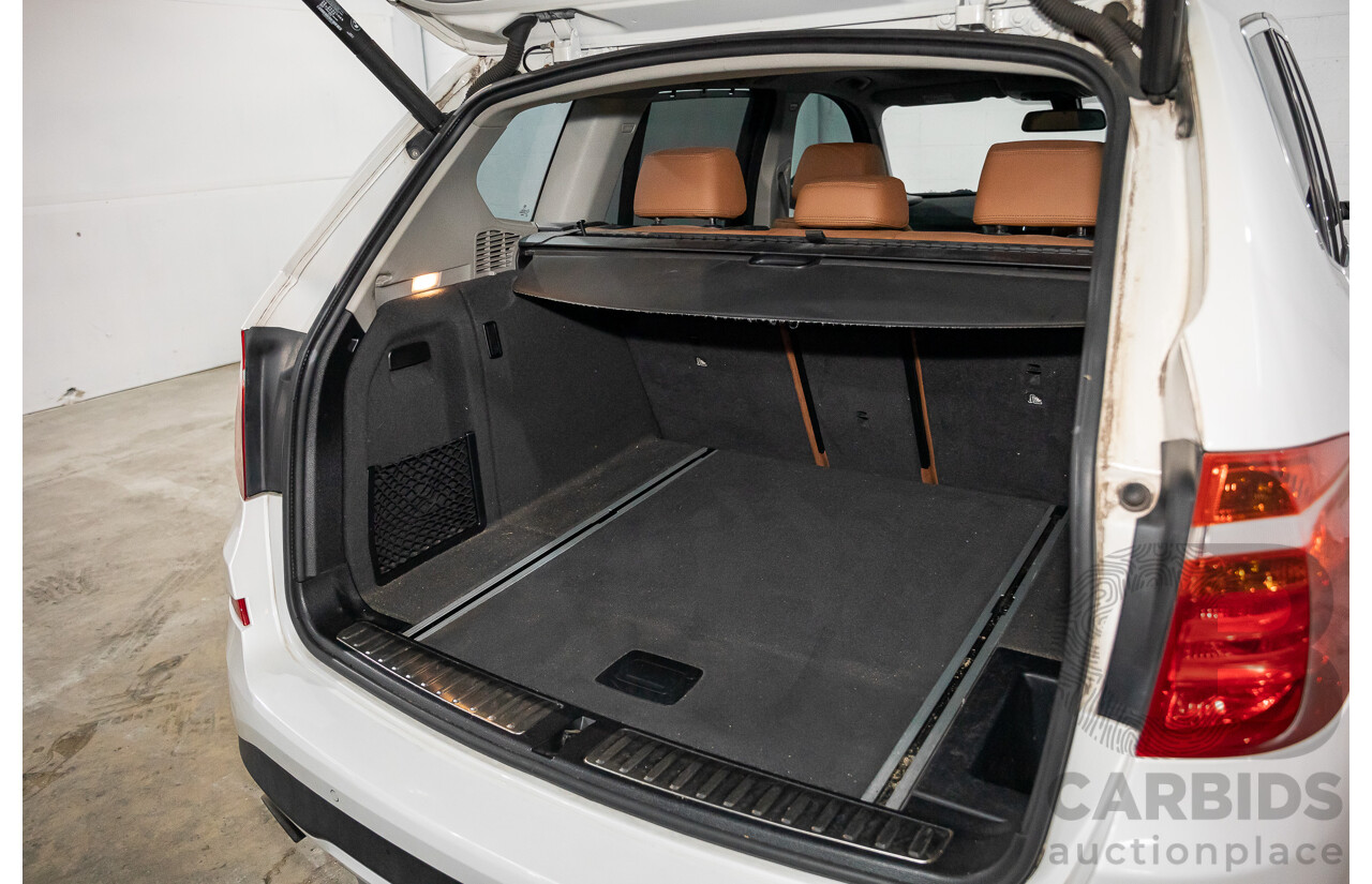 9/2015 BMW X3 xDrive20d xLine F25 MY15 4d Wagon Mineral White Metallic Turbo Diesel 2.0L