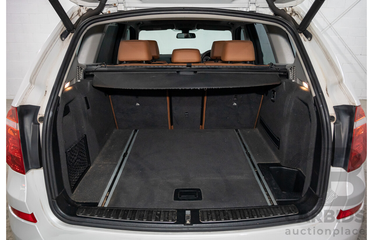 9/2015 BMW X3 xDrive20d xLine F25 MY15 4d Wagon Mineral White Metallic Turbo Diesel 2.0L