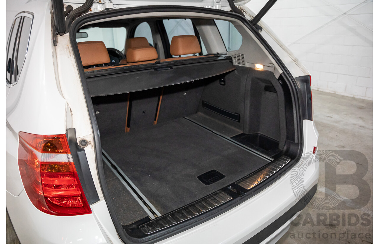 9/2015 BMW X3 xDrive20d xLine F25 MY15 4d Wagon Mineral White Metallic Turbo Diesel 2.0L