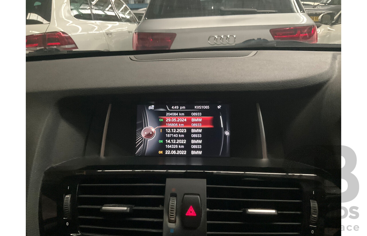 9/2015 BMW X3 xDrive20d xLine F25 MY15 4d Wagon Mineral White Metallic Turbo Diesel 2.0L