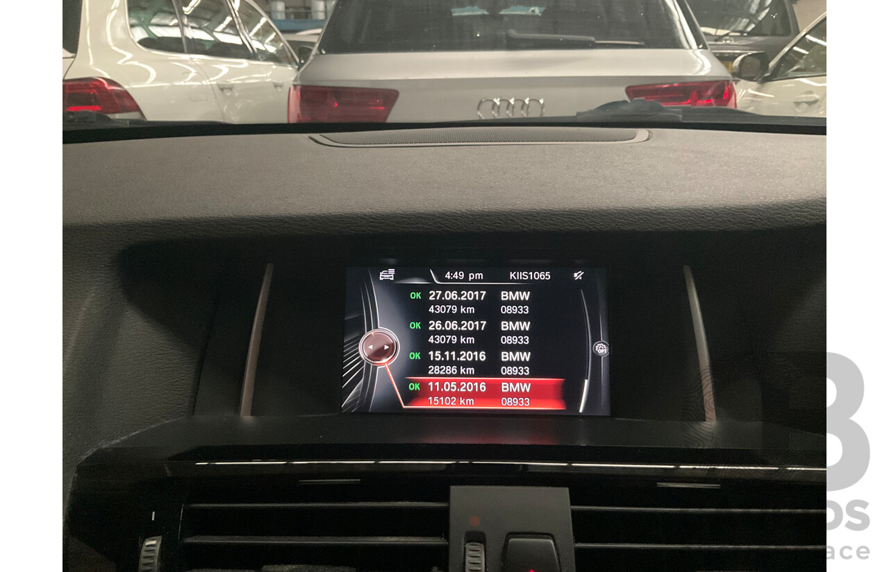 9/2015 BMW X3 xDrive20d xLine F25 MY15 4d Wagon Mineral White Metallic Turbo Diesel 2.0L