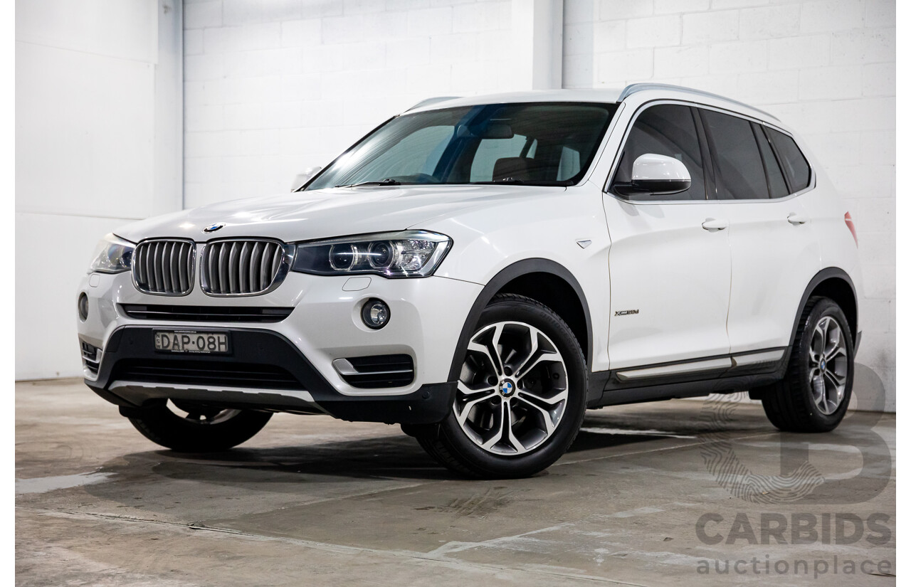 9/2015 BMW X3 xDrive20d xLine F25 MY15 4d Wagon Mineral White Metallic Turbo Diesel 2.0L